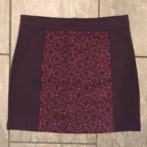 Purple and pink mini skirt